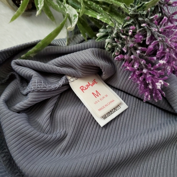 Solid Button Front Ribbed Jumpsuit - Picture 7 of 8